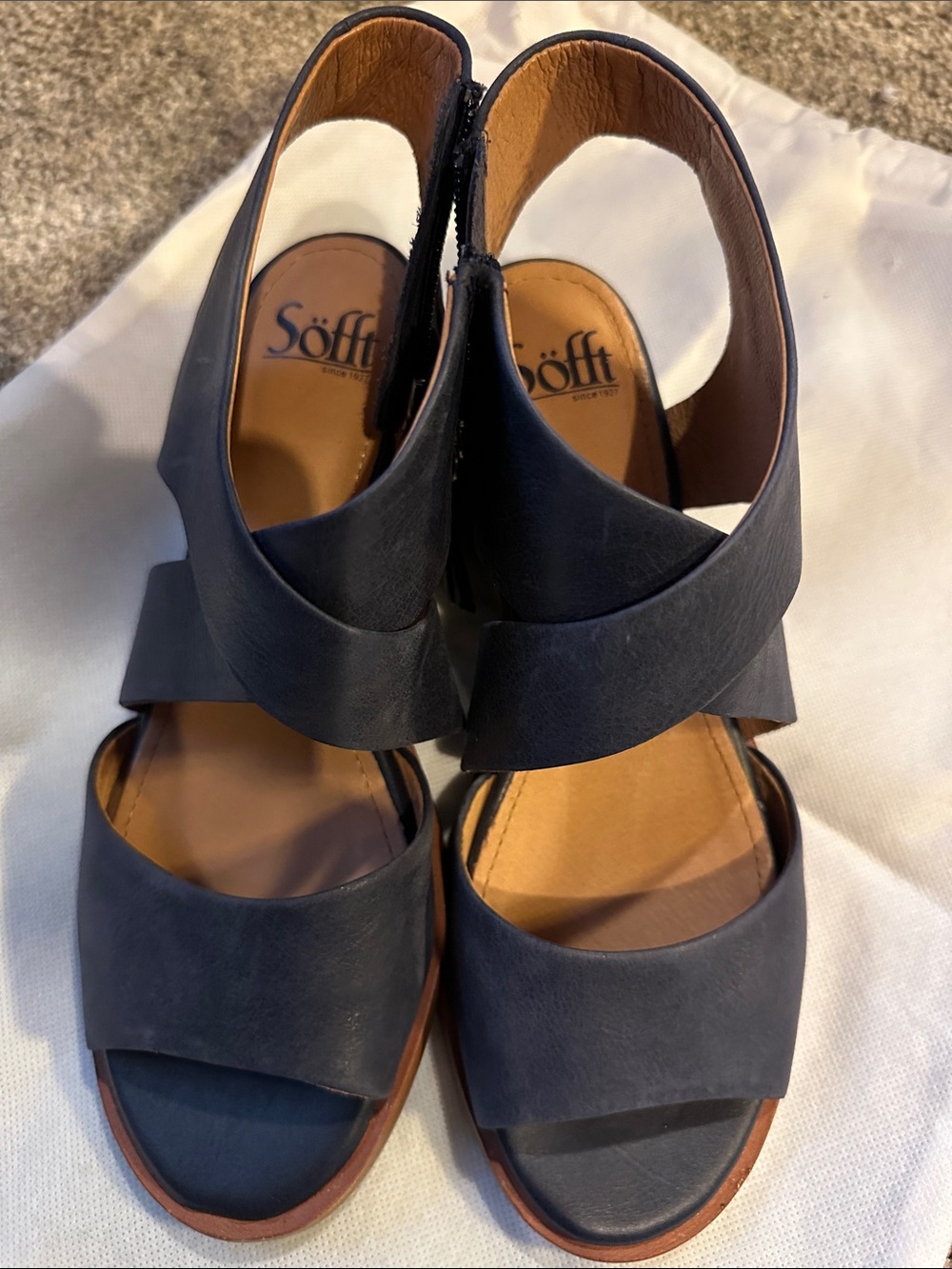 Camille Leather Open-Toe Wedge Sandals